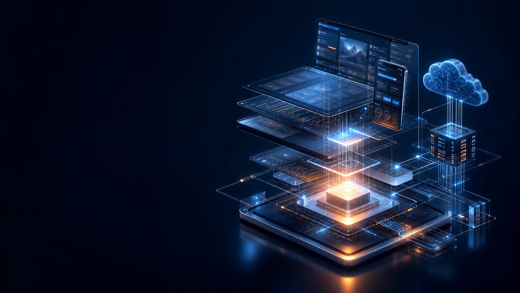 A connected ecosystem of web, mobile and cloud applications